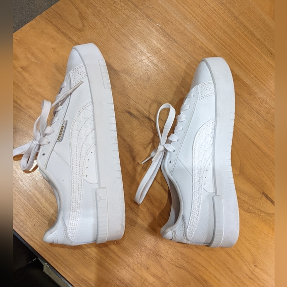 Puma - Women's Jada Dboss Sneakers Shoes 391738-01 | White & Gold | Size 10 - Picture 6 of 13